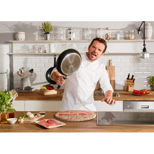 테팔 Tefal G10706 So Tough Bratpfanne (28 cm, Aluminium, Empfohlen von Star-Koch Steffen Henssler) schwarz