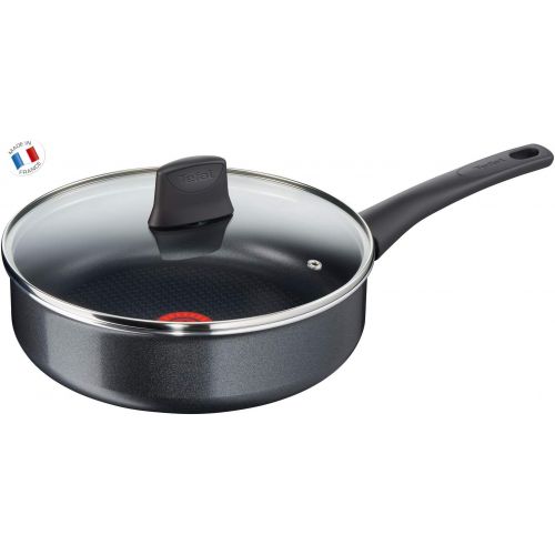 테팔 Tefal Elegance C36733 Schmorpfanne mit Deckel 26 cm, Aluminium, schwarz