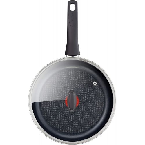 테팔 Tefal Elegance C36733 Schmorpfanne mit Deckel 26 cm, Aluminium, schwarz