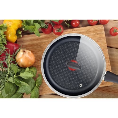 테팔 Tefal Elegance C36733 Schmorpfanne mit Deckel 26 cm, Aluminium, schwarz