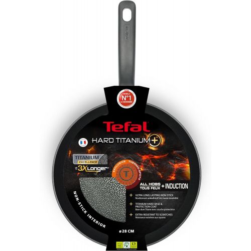 테팔 Tefal C69502 Hard Titanium Plus Pfanne (20 cm) schwarz