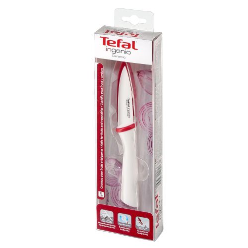 테팔 Tefal K15303 Ingenio Keramik Obst- und Gemuesemesser 8 cm, weiss