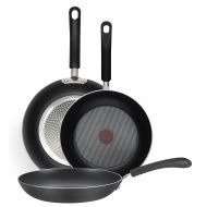 [아마존 핫딜]  [아마존핫딜]T-fal E938S3 Professional Total Nonstick Thermo-Spot Heat Indicator Fry Pan Cookware Set, 3-Piece, 8-Inch 10-Inch and 12-Inch, Black