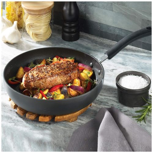 테팔 [아마존 핫딜]  [아마존핫딜]T-fal E76597 Ultimate Hard Anodized Nonstick 10 Inch Fry Pan with Lid, Dishwasher Safe Frying Pan, Black