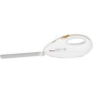 Tefal 8523.31 Elektrisches Messer (100 Watt, 2x Edelstahlklingen, geeignet fuer Tiefkuehl-Gut) weiss/greige