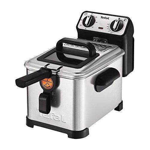 테팔 Tefal FR5101 Fritteuse Filtra Pro Inox and Design, Timer, warmeisoliert, Clean-Oil-System, 2300 W, edelstahl / schwarz