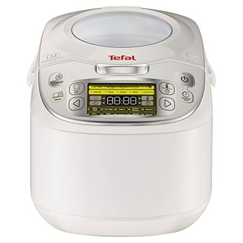 테팔 Tefal RK8121 Multicooker 45 in 1, 750 W, 5 L Kapazitat, 45 Kochfunktionen, Warmhaltefunktion, LC-Display, inklusiv Rezeptbuch, weiss