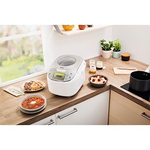 테팔 Tefal RK8121 Multicooker 45 in 1, 750 W, 5 L Kapazitat, 45 Kochfunktionen, Warmhaltefunktion, LC-Display, inklusiv Rezeptbuch, weiss