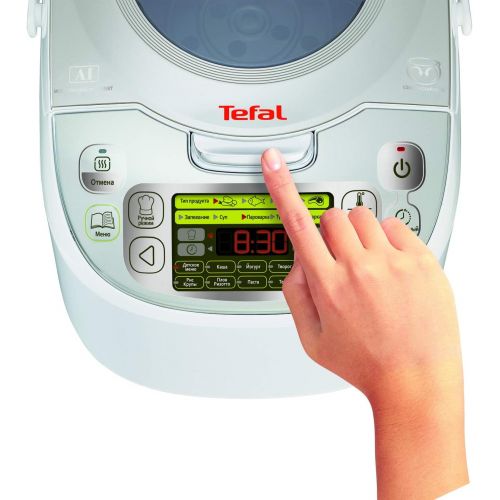 테팔 Tefal RK8121 Multicooker 45 in 1, 750 W, 5 L Kapazitat, 45 Kochfunktionen, Warmhaltefunktion, LC-Display, inklusiv Rezeptbuch, weiss