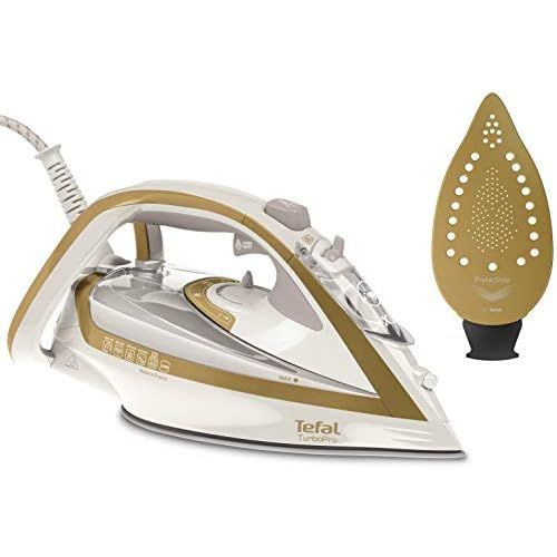 테팔 Tefal Turbo Pro Precision FV5625 Dampfbuegeleisen, 2600 Watt, gold/weiss, 0,3 Liter