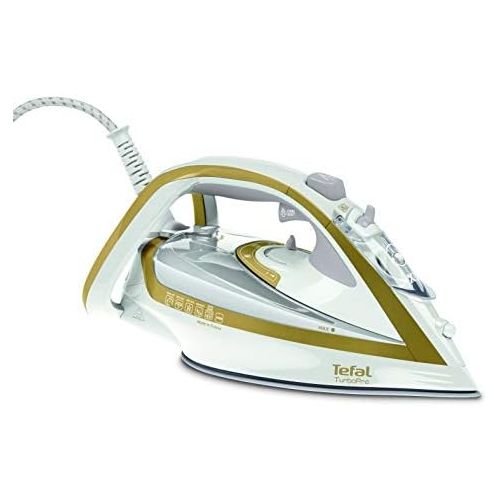 테팔 Tefal Turbo Pro Precision FV5625 Dampfbuegeleisen, 2600 Watt, gold/weiss, 0,3 Liter