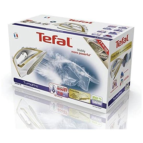 테팔 Tefal Turbo Pro Precision FV5625 Dampfbuegeleisen, 2600 Watt, gold/weiss, 0,3 Liter