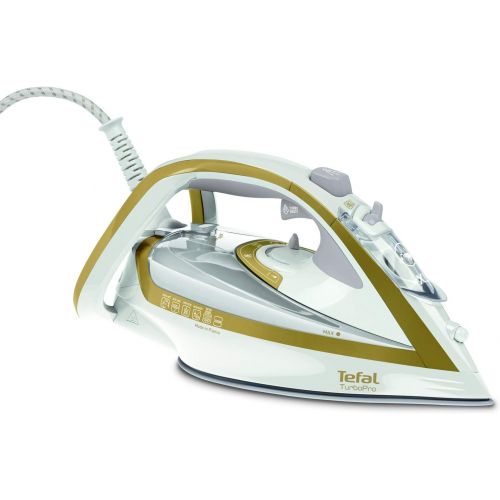 테팔 Tefal Turbo Pro Precision FV5625 Dampfbuegeleisen, 2600 Watt, gold/weiss, 0,3 Liter