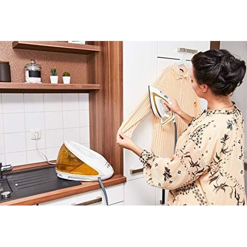 테팔 Tefal GV9581 Dampfbuegelstation, Kunststoff, 1.9 liters, Gold, Weiss