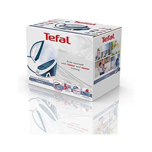 테팔 Tefal Liberty SV7030E0 sv7030 Buegelstation, 1.5 liters, blau/weiss