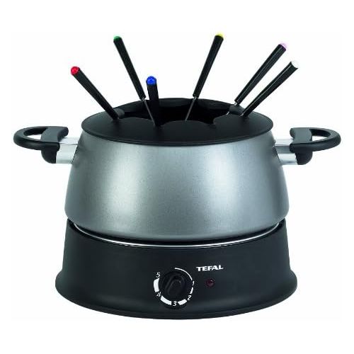 테팔 Tefal EF 3000.10 Fondue (1,200 Watt, mit sechs Gabeln) silber