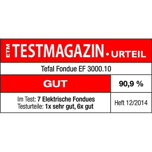 테팔 Tefal EF 3000.10 Fondue (1,200 Watt, mit sechs Gabeln) silber