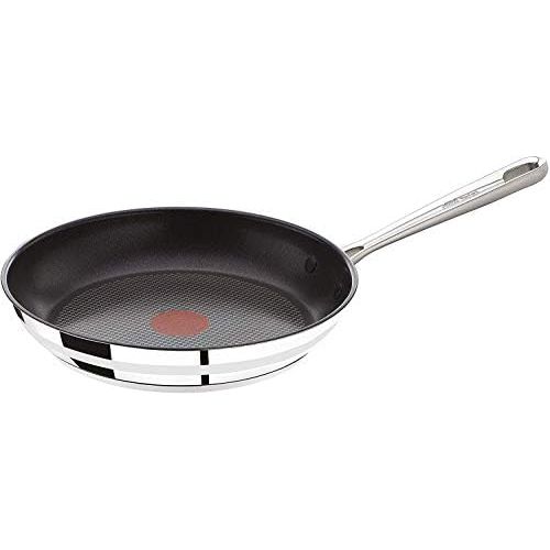 테팔 Tefal Jamie Oliver Pfanne, Bratpfanne, 20cm, alle Herdarten, integrierter Temperaturanzeiger, Antihaft-Versiegelung, Edelstahl