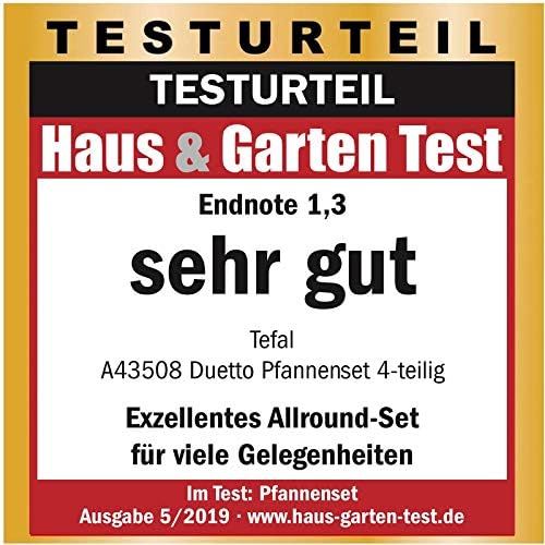 테팔 Tefal A43506 Induktion Pfannenset 4-teilig 2x 28 cm und Jamie Oliver Glasdeckel 28cm, Testsieger 2019 1,3 sehr gut Optimale Hitzeverteilung und Gleitfahigkeit, Antihaft Pfanne, Ind