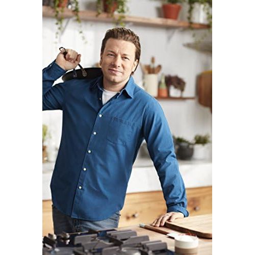 테팔 Tefal E21141 Jamie Oliver Premium Series Aluguss Induction Grillpfanne (23 x 27 cm) schwarz, Aluminium