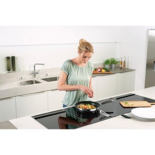 테팔 Tefal Gourmet Series H82004 Bratpfanne 24 cm Edelstahl, schwarz/silber