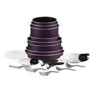 Tefal Ingenio Set, Aluminium, cassis, 10 pieces (Nicht fuer Induktion geeignet)