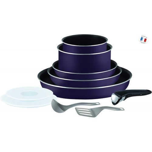 테팔 Tefal Ingenio Set, Aluminium, cassis, 10 pieces (Nicht fuer Induktion geeignet)