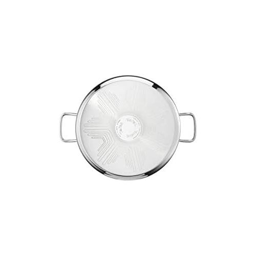 테팔 Tefal B9086414 Intuition XL Kochtopf, Edelstahl, 28 cm (9,8 l) + Glasdeckel, fuer alle Herdarten geeignet, auch Induktion