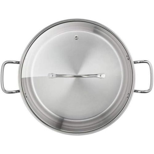 테팔 Tefal B9086414 Intuition XL Kochtopf, Edelstahl, 28 cm (9,8 l) + Glasdeckel, fuer alle Herdarten geeignet, auch Induktion