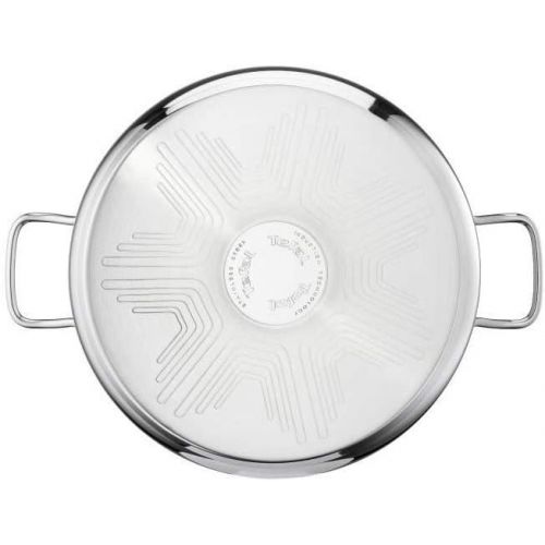 테팔 Tefal B9086414 Intuition XL Kochtopf, Edelstahl, 28 cm (9,8 l) + Glasdeckel, fuer alle Herdarten geeignet, auch Induktion