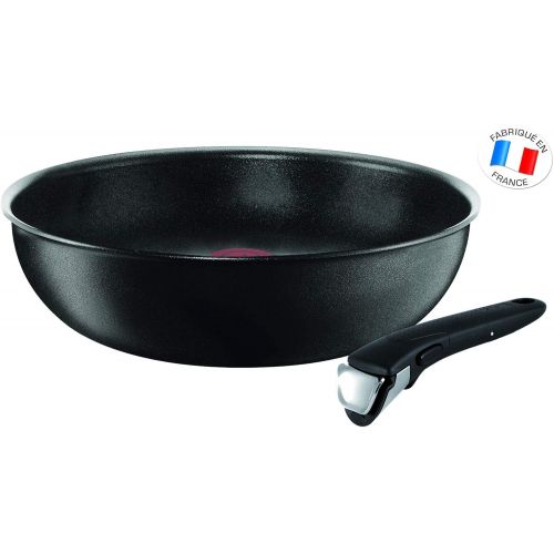 테팔 Tefal l6501902 Ingenio Expertise Pfanne Wok 2-teilig Aluminium schwarz 36,5 x 30,5 x 9 cm (diameter:28 cm)