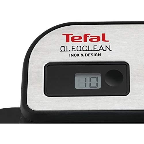 테팔 Tefal FR8040 Pro Inox & Design Fritoese Oleoclean, 3.5 l, schwarz/edelstahl