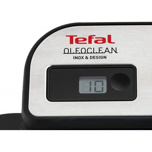 테팔 Tefal FR8040 Pro Inox & Design Fritoese Oleoclean, 3.5 l, schwarz/edelstahl