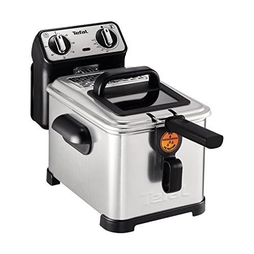 테팔 Tefal FR5101 Fritteuse Filtra Pro Inox and Design, Timer, warmeisoliert, Clean-Oil-System, 2300 W, edelstahl / schwarz