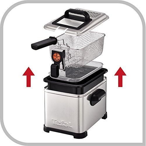 테팔 Tefal FR5101 Fritteuse Filtra Pro Inox and Design, Timer, warmeisoliert, Clean-Oil-System, 2300 W, edelstahl / schwarz