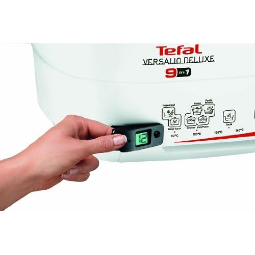 테팔 Tefal FR4950 Multi-Funktions-Fritteuse Versalio Deluxe 9-in-1 (1600 Watt, inklusive Pfannenwender), weiss