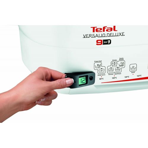 테팔 Tefal FR4950 Multi-Funktions-Fritteuse Versalio Deluxe 9-in-1 (1600 Watt, inklusive Pfannenwender), weiss