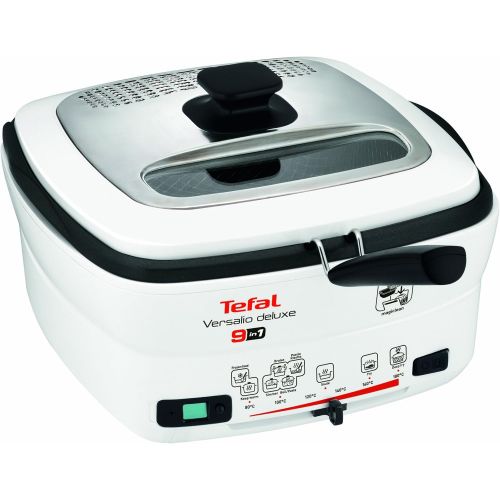 테팔 Tefal FR4950 Multi-Funktions-Fritteuse Versalio Deluxe 9-in-1 (1600 Watt, inklusive Pfannenwender), weiss