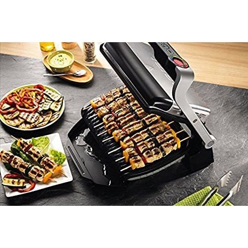 테팔 Tefal GC712D OptiGrill+ Kontaktgrill | Elektro-Grill | 6 voreingestellte Grillprogramme | 2000W | elektrischer Tischgrill mit automatischer Anzeige des Garzustands