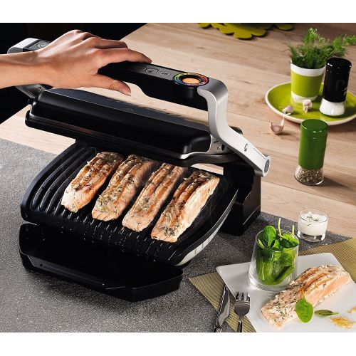 테팔 Tefal GC712D OptiGrill+ Kontaktgrill | Elektro-Grill | 6 voreingestellte Grillprogramme | 2000W | elektrischer Tischgrill mit automatischer Anzeige des Garzustands