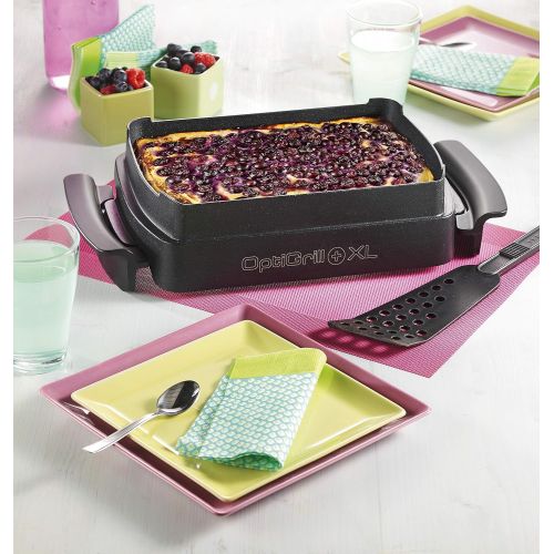 테팔 Tefal XA7268 OptiGrill Snacking & Baking Backschale XL (passend nur fuer OptiGrill XL, antihaftversiegelt, Kapazitat: 2 Liter, spuelmaschinenfest) schwarz