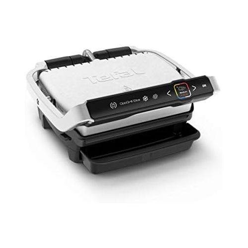 테팔 Tefal Optigrill Elite Elektrogrill fuer den Innen- und Aussenbereich, automatischer Grillsensor, Intuitive Anleitung, Schnellversiegelung, 12 automatische Programme, 2000 W