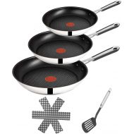Tefal Jamie Oliver Induction Pan Set, Model E89 TEST Winner Series, Frying Pan, Saute Pan, Wok Pan, Coated, Oven-Safe, Dishwasher Safe, Suitable for All Types of Cookers
