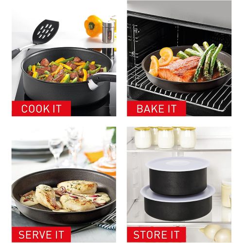 테팔 Tefal (T-Fal) Ingenio 13 Piece Induction Pan Set with Detachable Handles