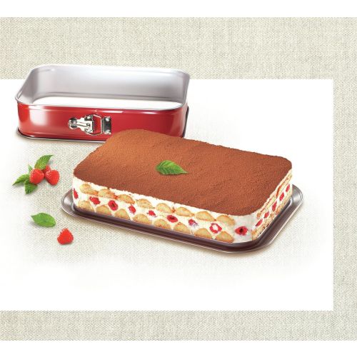 테팔 Tefal j1640514Springform Baking Dish, Steel, 36cm, Red