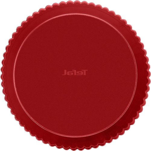 테팔 Tefal j1641514 Tart Mould Loose Base, Steel, 28 cm, Red