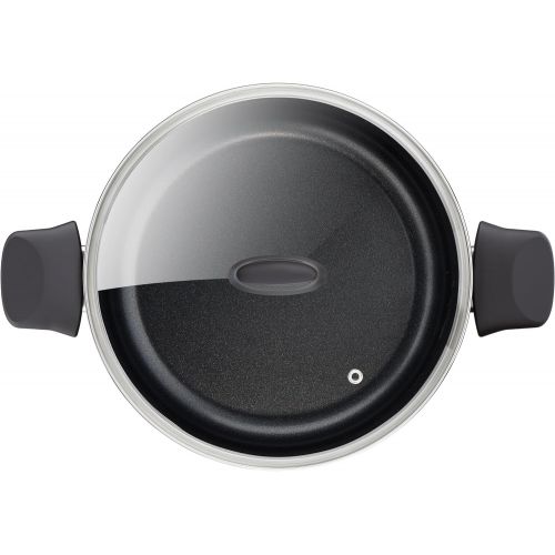 테팔 Tefal c3674602Elegance Saucepan + Lid, Aluminium, Black, 24cm