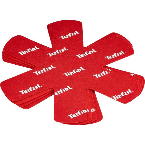 테팔 Tefal K2203004 Set of 4聽Red聽Pan Protectors