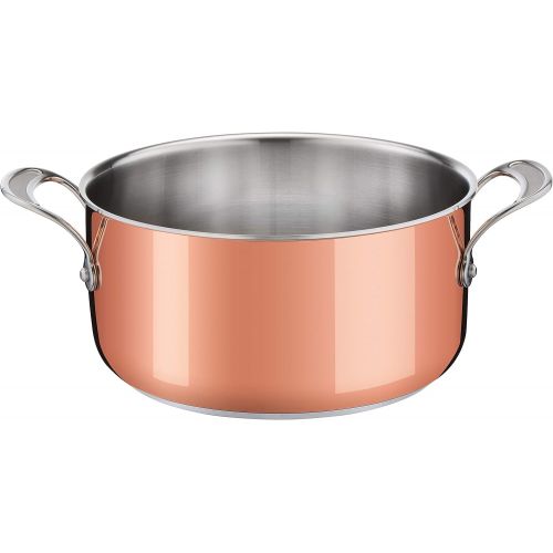 테팔 Tefal Jamie Oliver Triply Copper Cooking Pot Stainless Steel/Aluminium/Copper