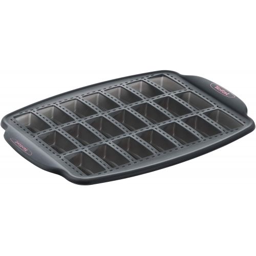 테팔 Tefal Crispy Bake Mould for 21 Mini Bars Cake, Silicone, Black